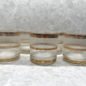 7 Culver Icicle Rocks Glasses. 1960s vintage
